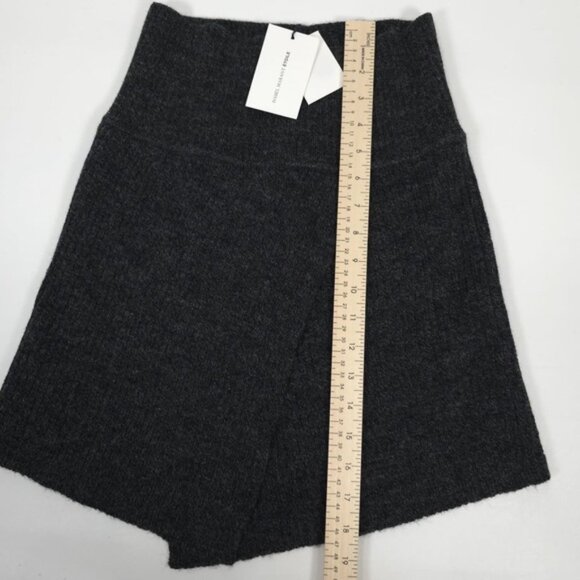 NWT ISABEL MARANT ÉTIOLE Wool‎ Ribbed Knit Mini Skirt Estelle Crossover Front 40 - Picture 7 of 13